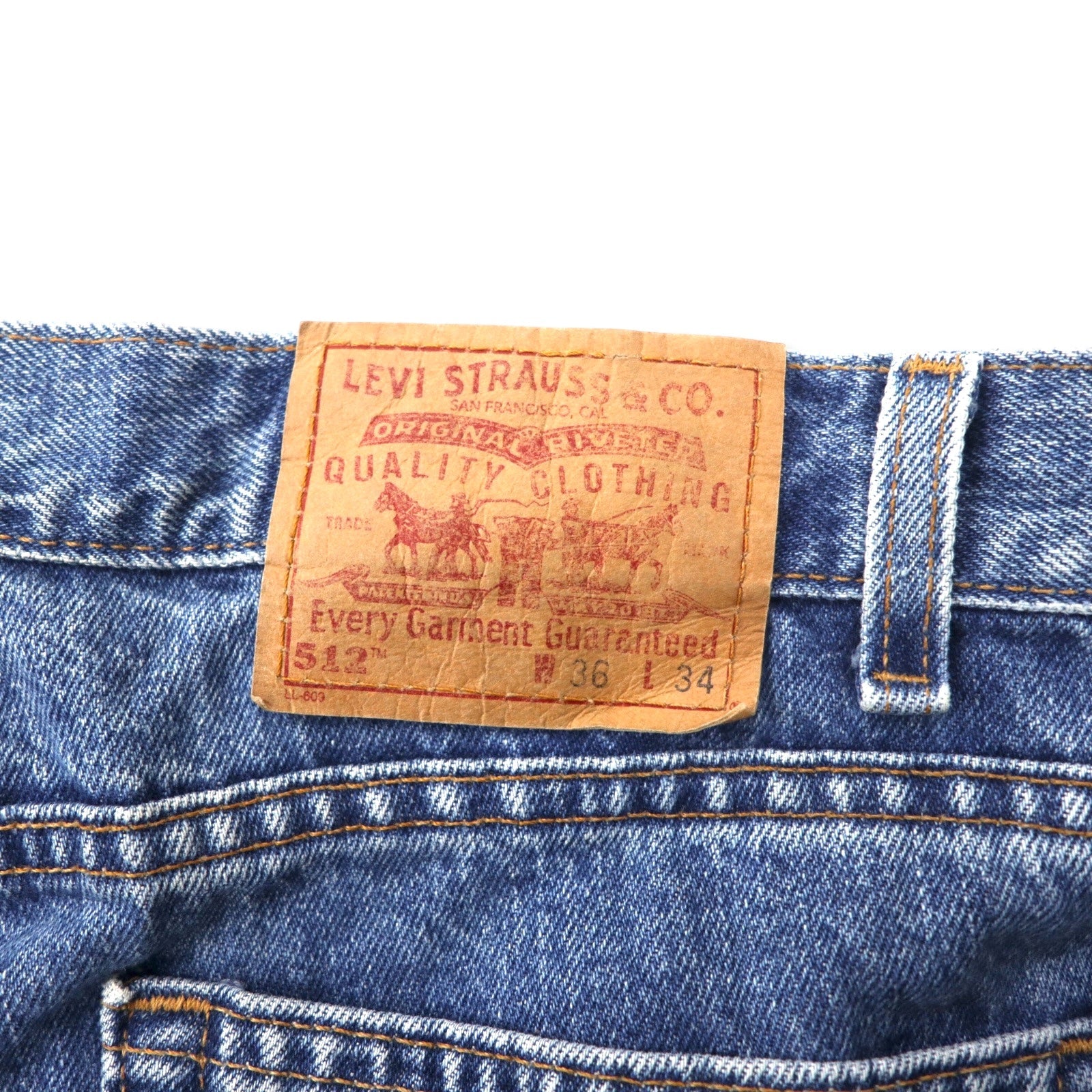 Levi's USA 00s Jeans slim fit tapered 36 blu cotone SLIM FIT 00512-4891