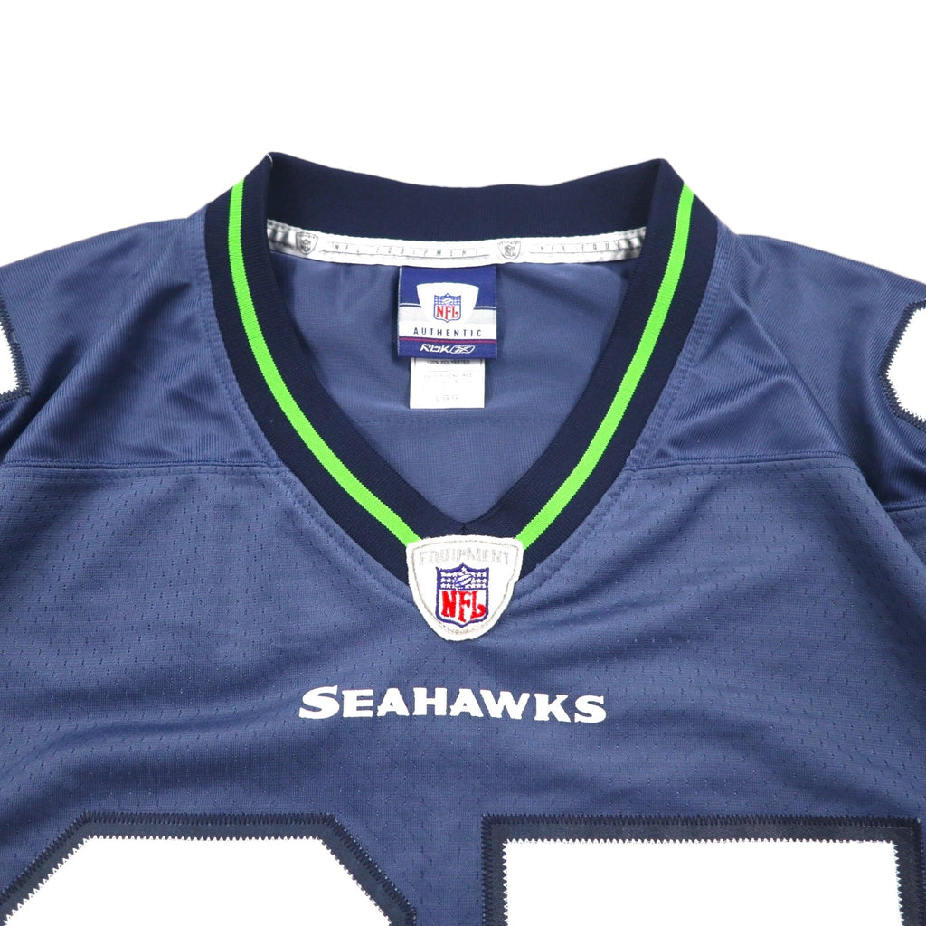 REEBOK Maglia da gioco L Blu navy Poliestere Numerata NFL SEATTLE SEAHAWKS Uniforme da football
