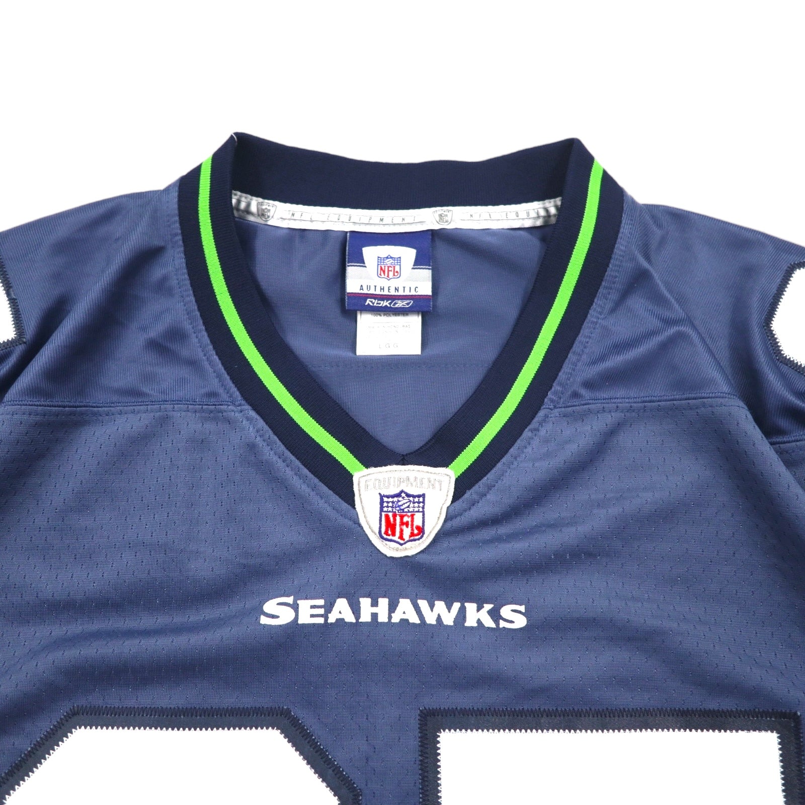 REEBOK Maglia da gioco L Blu navy Poliestere Numerata NFL SEATTLE SEAHAWKS Uniforme da football