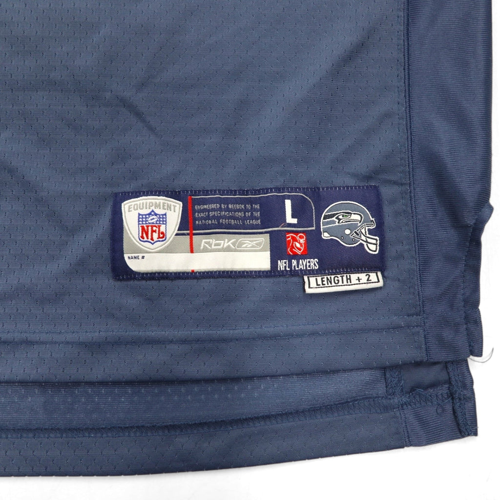 REEBOK Maglia da gioco L Blu navy Poliestere Numerata NFL SEATTLE SEAHAWKS Uniforme da football