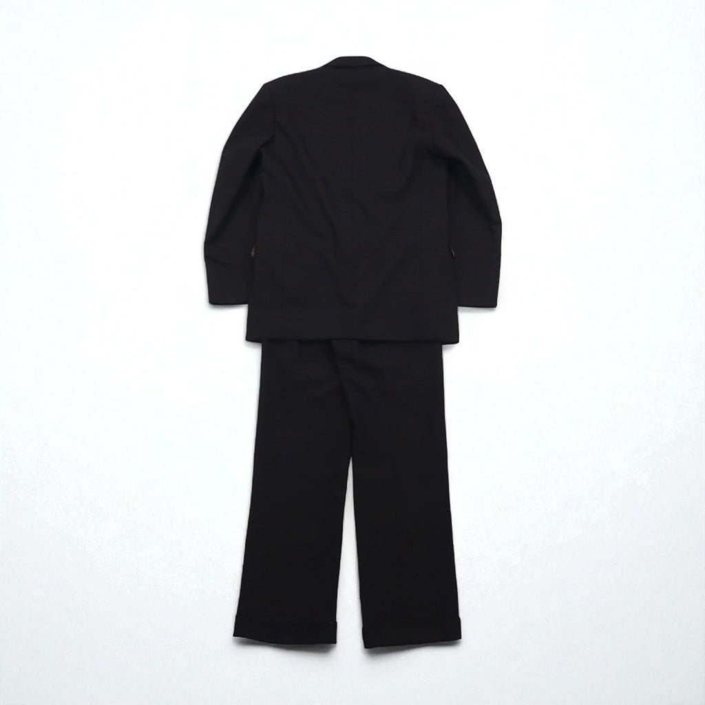 80s Japan Vintage 2-Piece Suits Ando Anni '80, Made in Japan, Completo abito (giacca e pantalone) L, Marrone, Lana