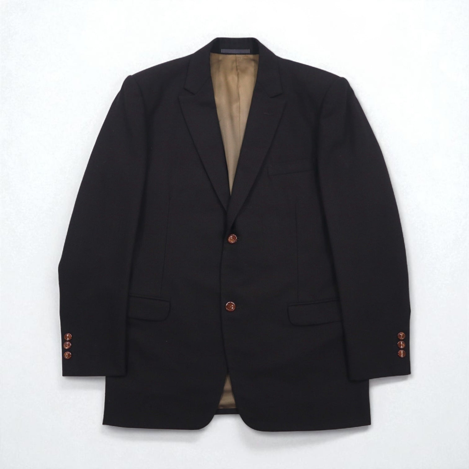 80s Japan Vintage 2-Piece Suits Ando Anni '80, Made in Japan, Completo abito (giacca e pantalone) L, Marrone, Lana