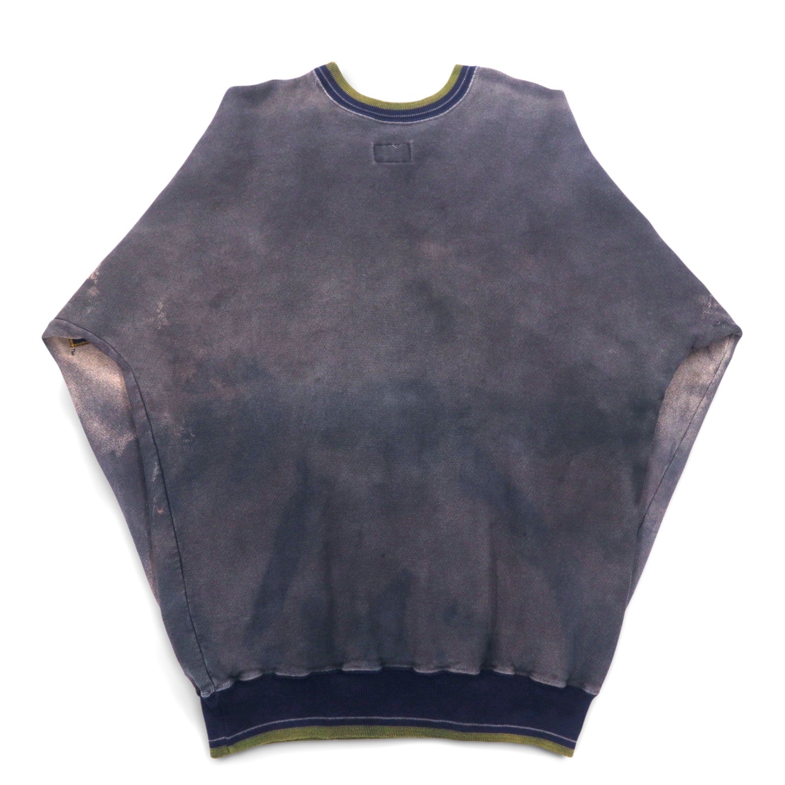 Felpa girocollo tie-dye da uomo USA製 LEGENDS ATHLETIC, taglia L, con candeggio, interno felpato, motivo college MICHIGAN