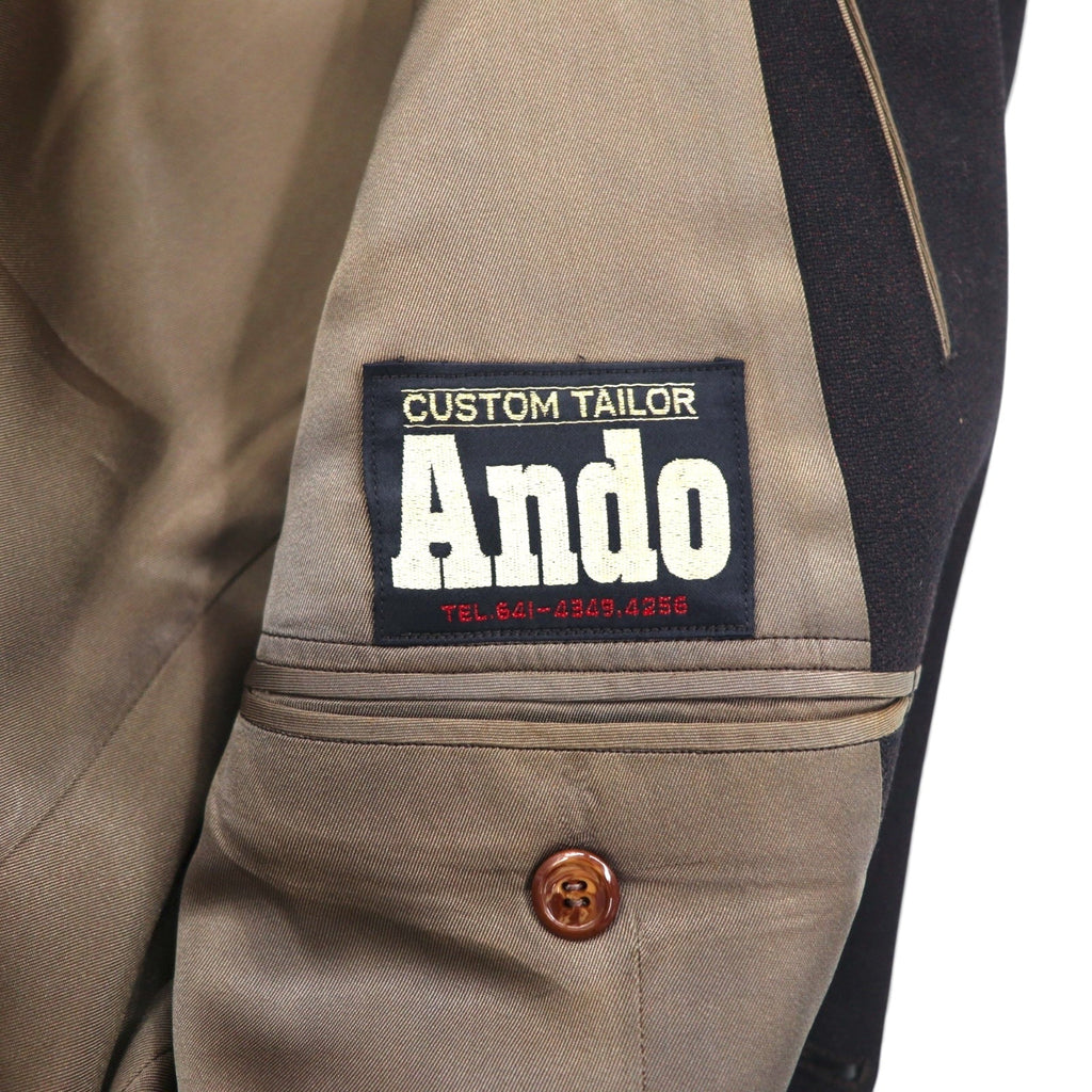 80s Japan Vintage 2-Piece Suits Ando Anni '80, Made in Japan, Completo abito (giacca e pantalone) L, Marrone, Lana