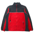 L.L.Bean anni '90 giacca in pile con zip intera POLARTEC taglia XL rossa in poliestere etichetta a montagna made in El Salvador