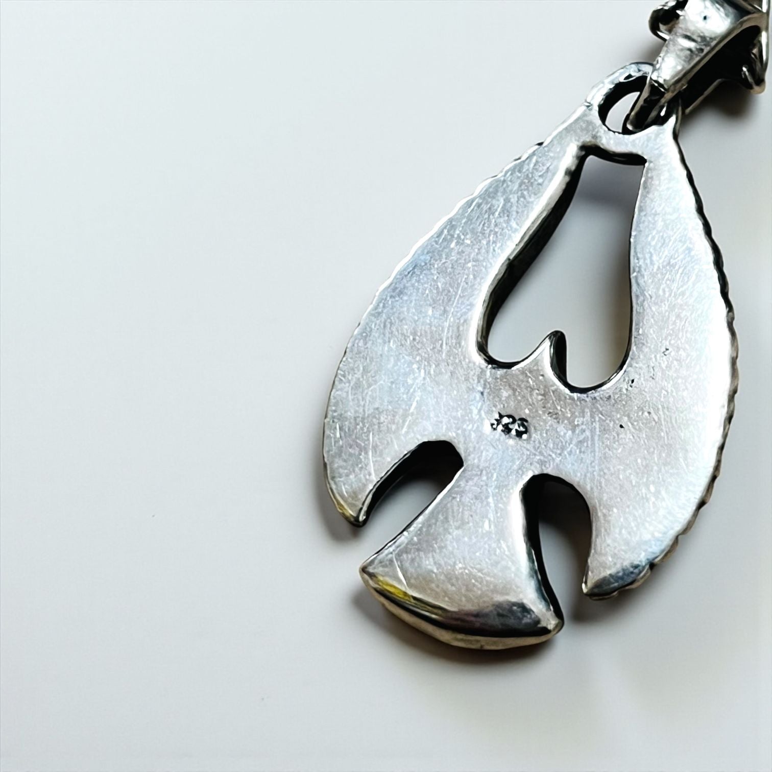 Vintage Silver Thunderbird Necklace インディアンジュエリー シルバー ネックレス イーグル SILVER 925 ホピチェーン