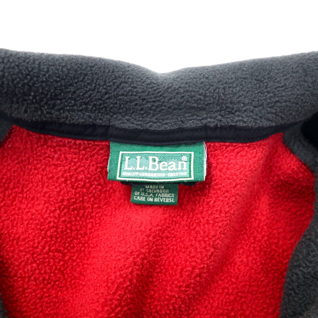 L.L.Bean anni '90 giacca in pile con zip intera POLARTEC taglia XL rossa in poliestere etichetta a montagna made in El Salvador