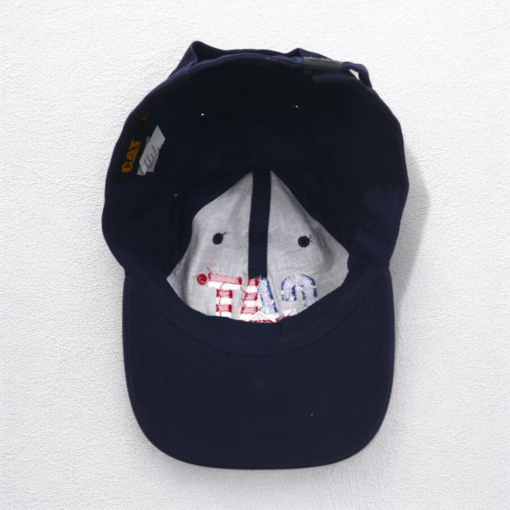 CAT Azienda americana Berretto a 6 pannelli TAGLIA UNICA Cinturino blu navy Cotone Bandiera americana