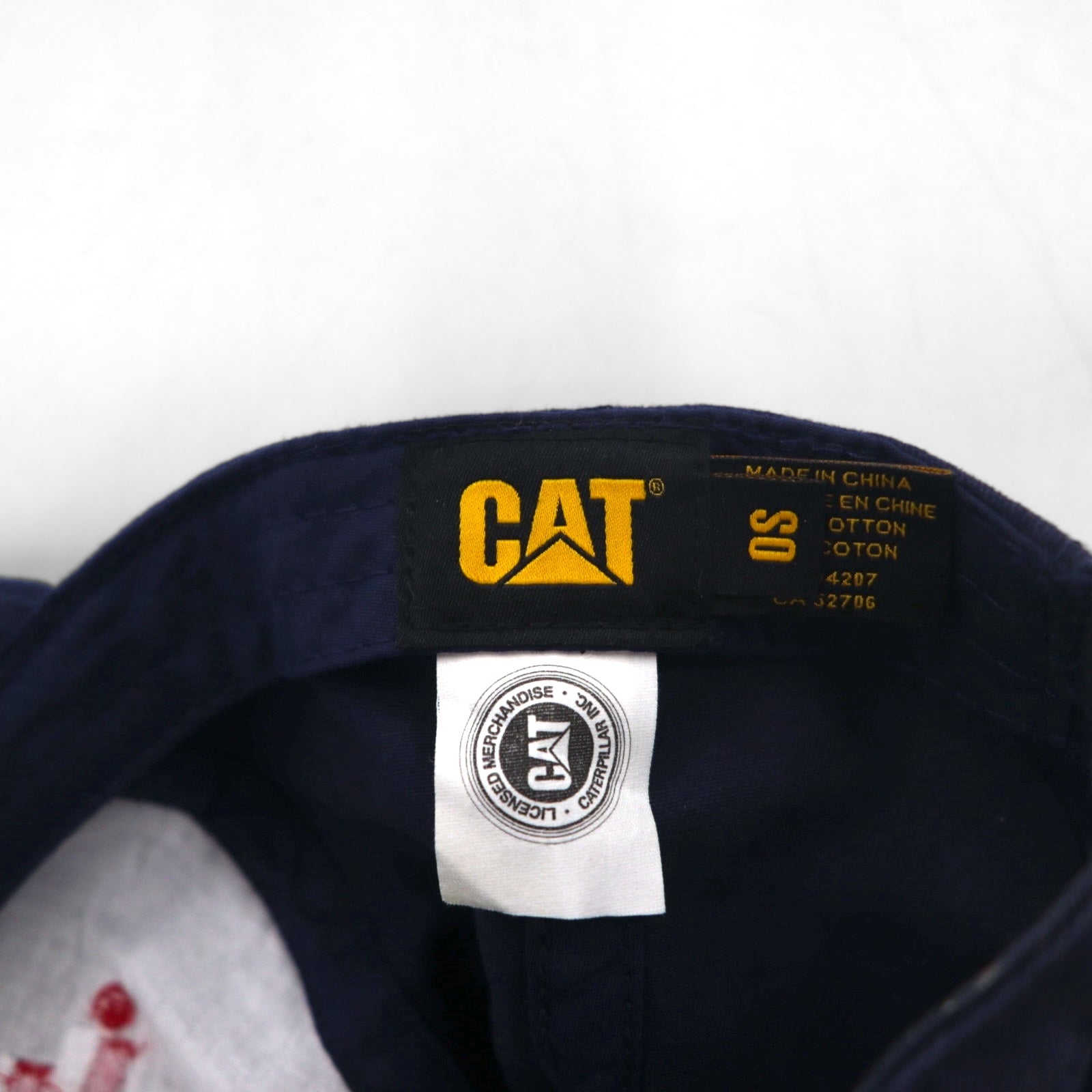 CAT Azienda americana Berretto a 6 pannelli TAGLIA UNICA Cinturino blu navy Cotone Bandiera americana