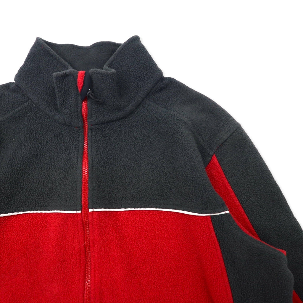 L.L.Bean anni '90 giacca in pile con zip intera POLARTEC taglia XL rossa in poliestere etichetta a montagna made in El Salvador