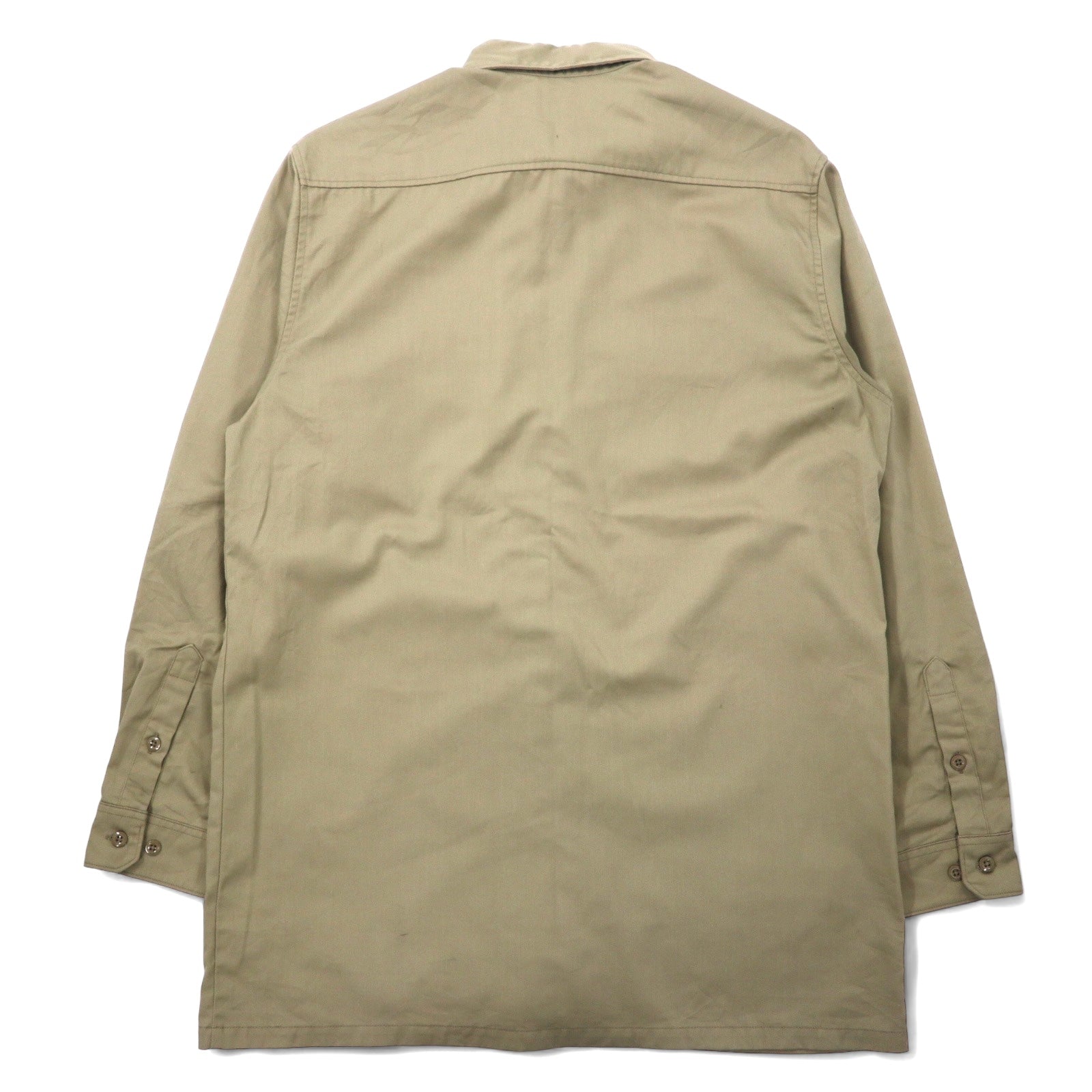 Carhartt camicia da lavoro in twill L TALL beige poliestere cotone S224 Made in Mexico