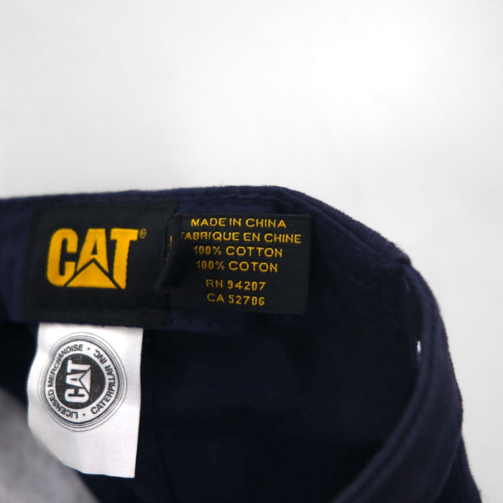 CAT Azienda americana Berretto a 6 pannelli TAGLIA UNICA Cinturino blu navy Cotone Bandiera americana