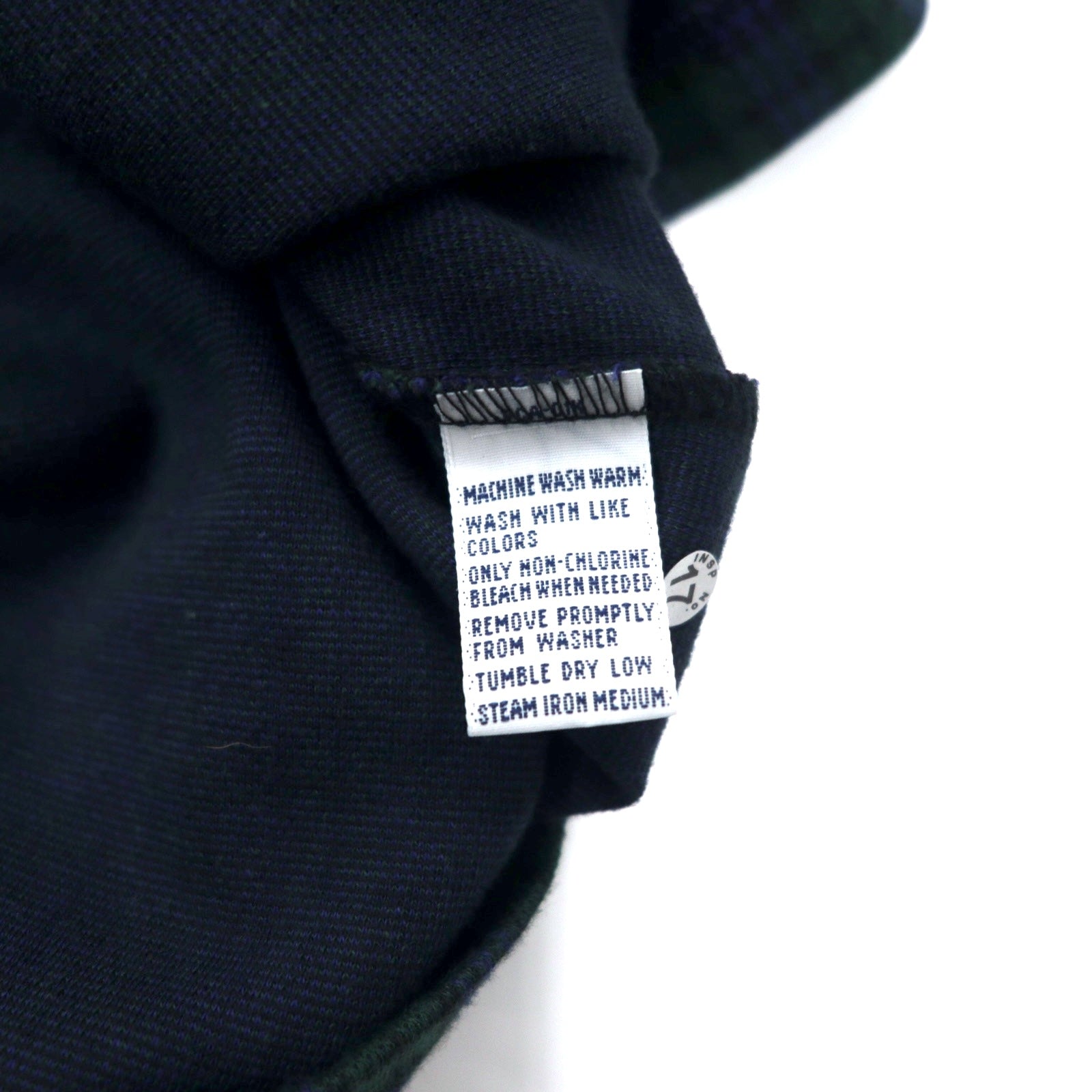 POLO GOLF RALPH LAUREN Polo a maniche lunghe Blackwatch XL Cotone Verde a quadri con ricamo Small Pony
