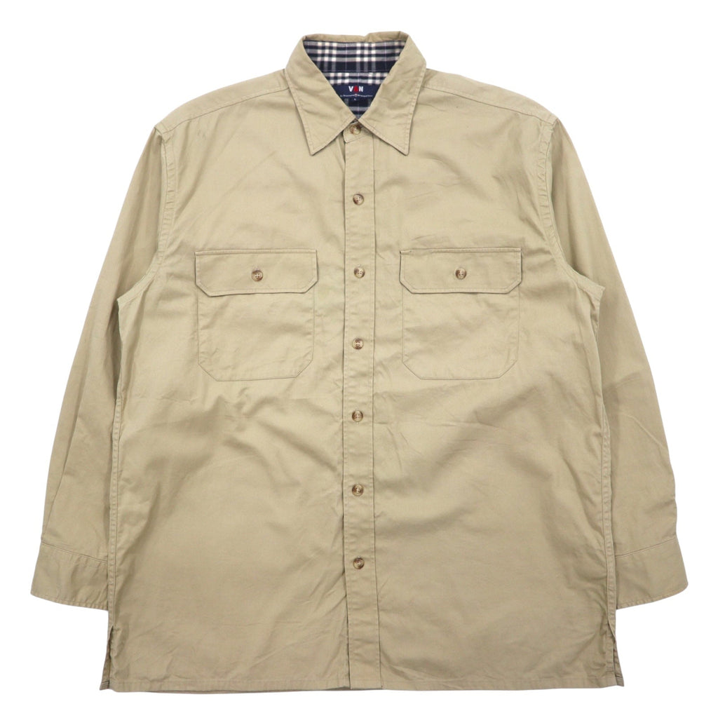 VAN -JAC- Work Shirt L Beige Cotone Boxy