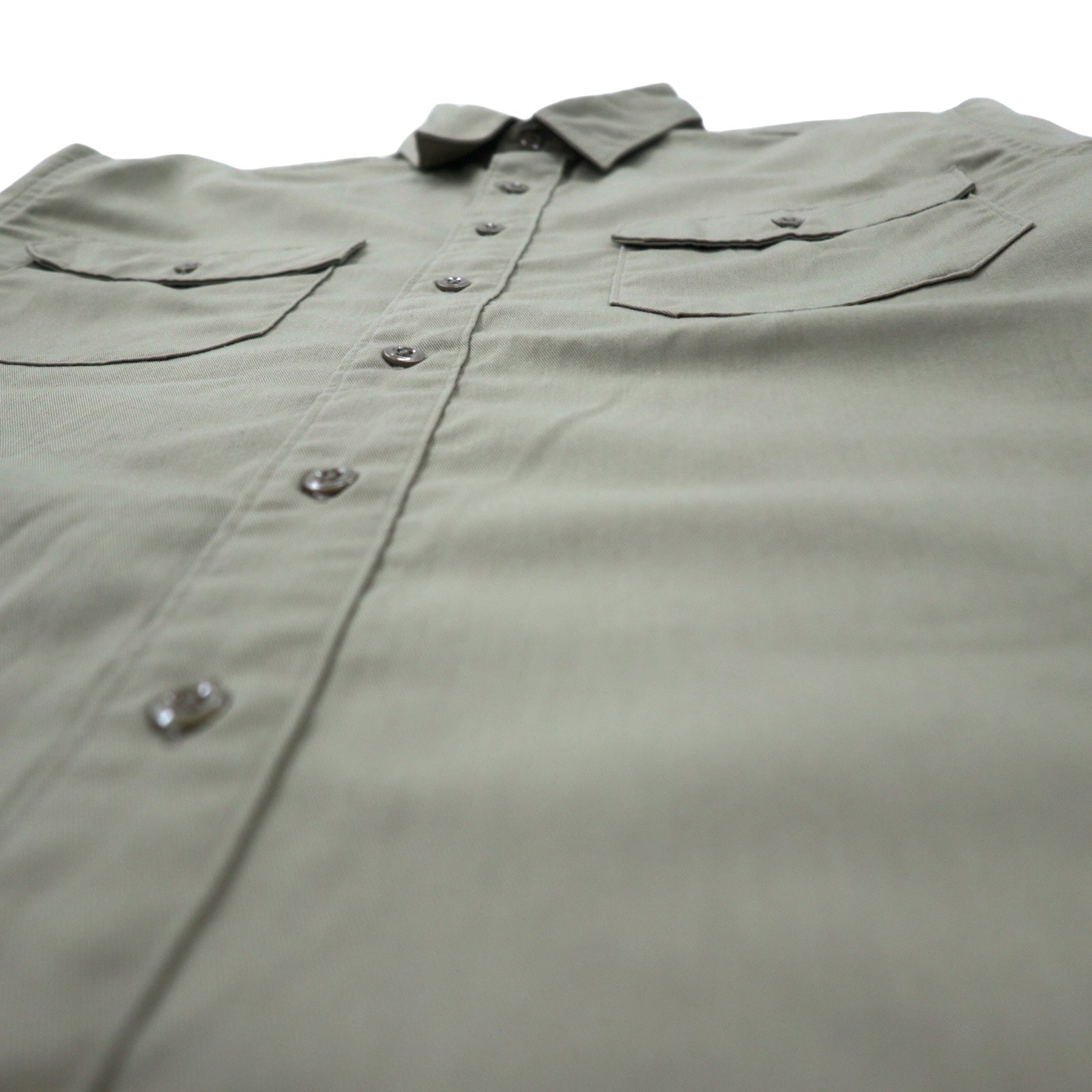 Carhartt camicia da lavoro in twill L TALL beige poliestere cotone S224 Made in Mexico
