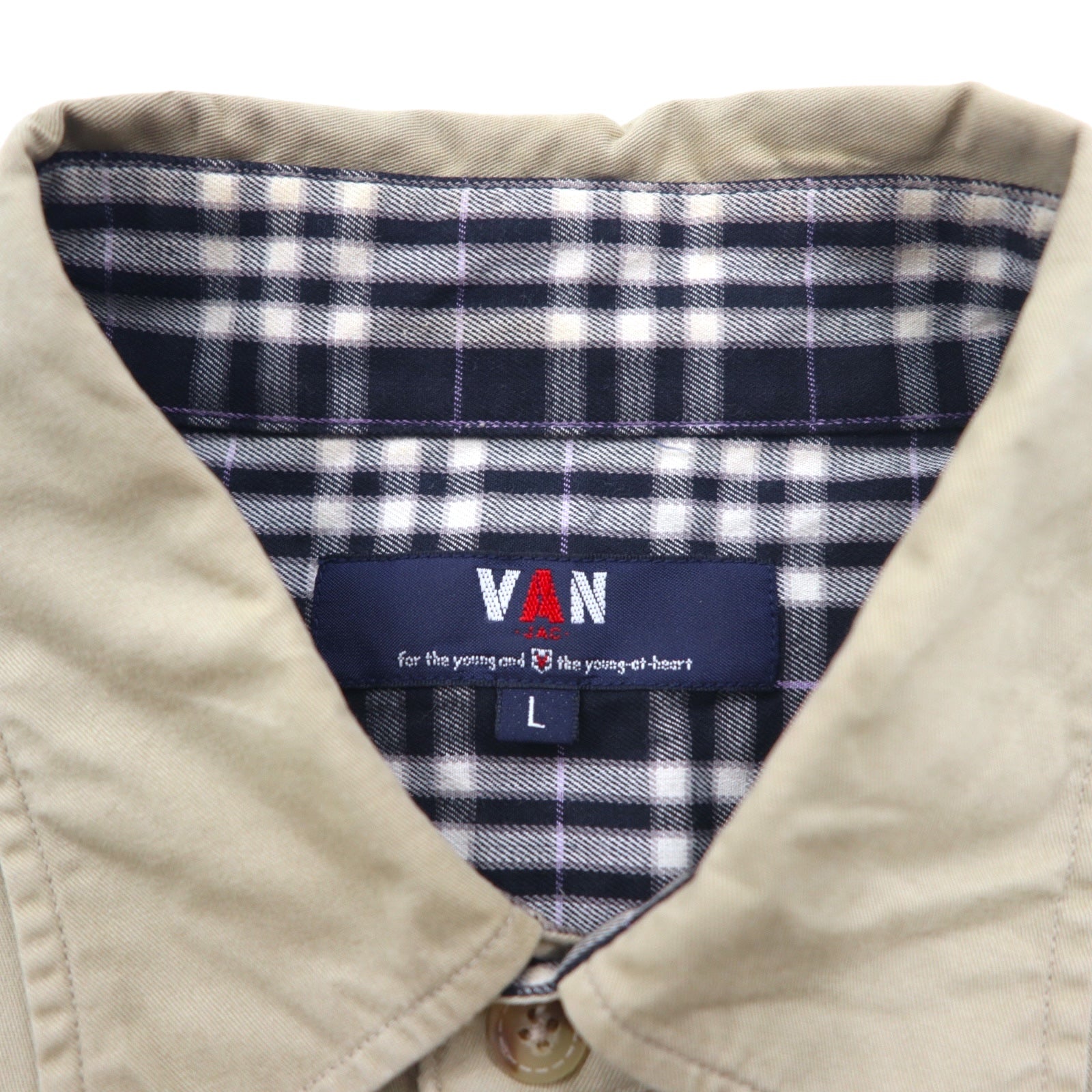 VAN -JAC- Work Shirt L Beige Cotone Boxy