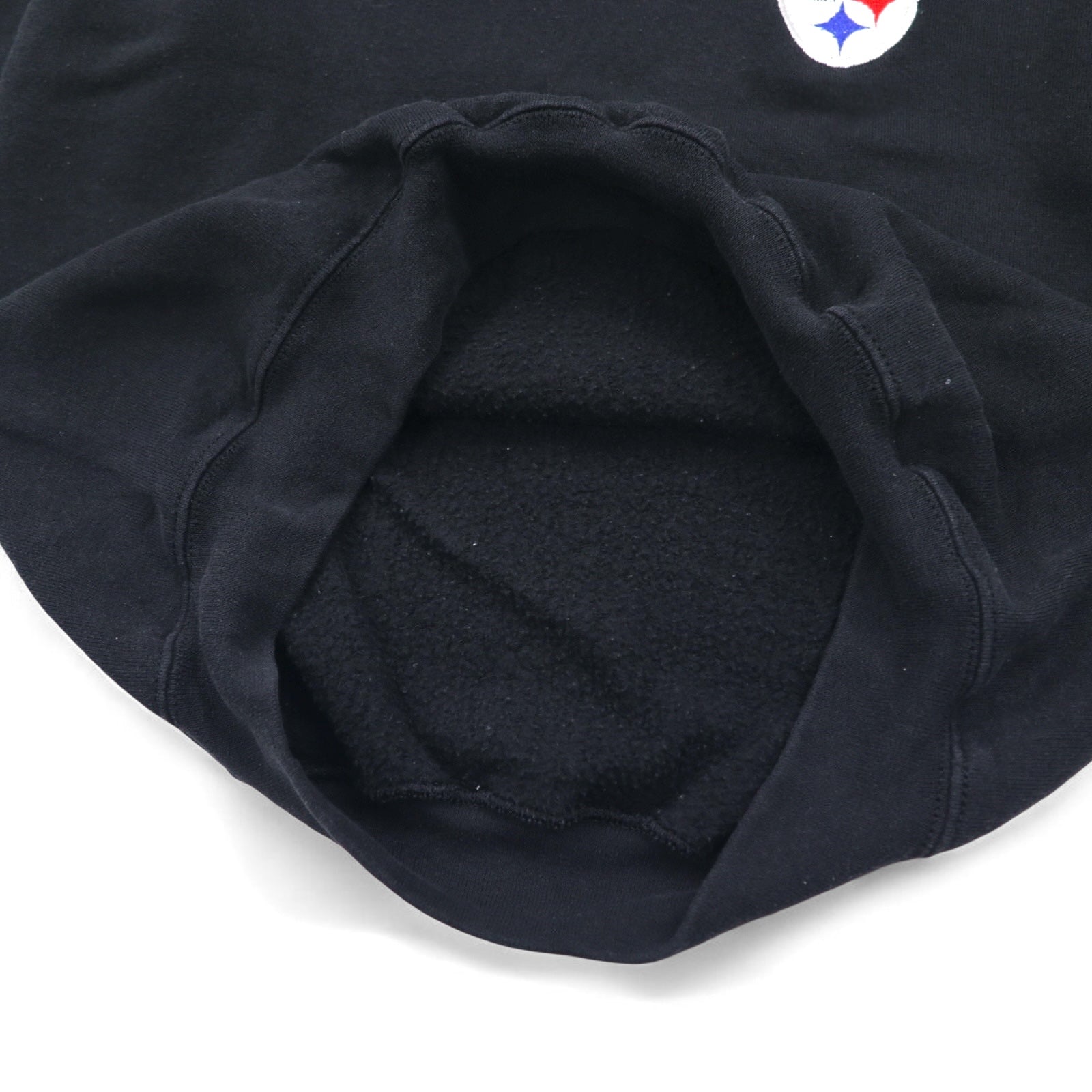 FELPA LOGO ATHLETIC ANNI '90 NFL RICAMATA M NERA PITTSBURGH STEELERS MADE IN MEXICO
