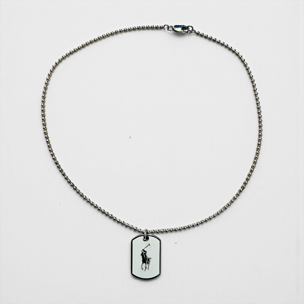 Ralph Lauren ドッグタグ ボールチェーン シルバー ネックレス SILVER 925 プレート ポニー