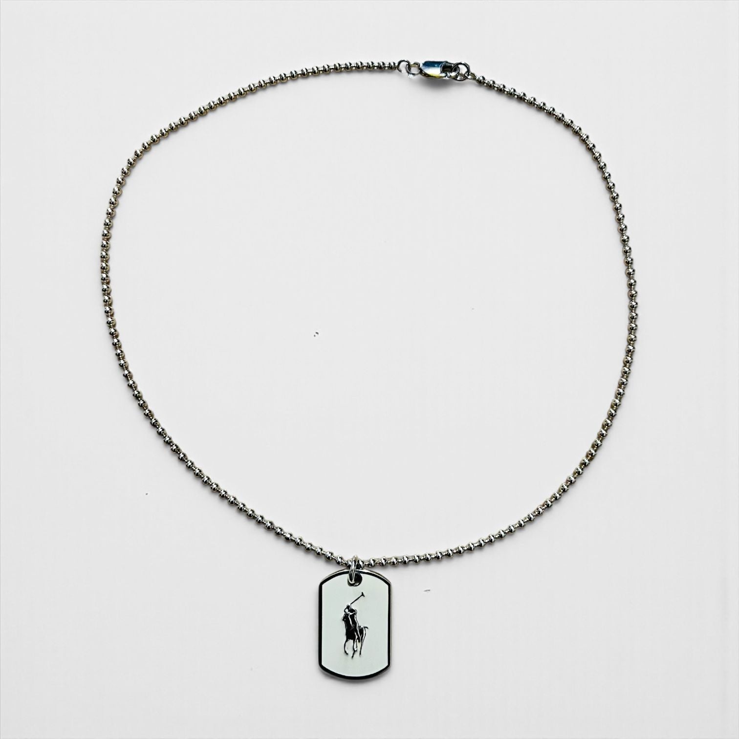 Ralph Lauren ドッグタグ ボールチェーン シルバー ネックレス SILVER 925 プレート ポニー