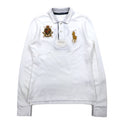 RALPH LAUREN Big Pony Maglia Rugby L Bianca Numerata R.L COUNTRY RIDERS & JOCKEY CLUB