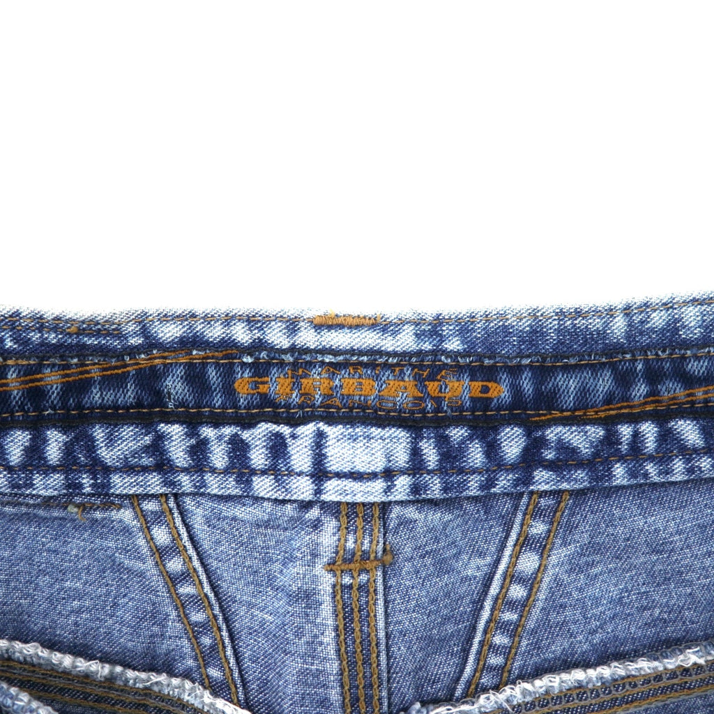 MARITHE FRANCOIS GIRBAUD Pantaloni in denim affusolati a sacco S blu slavato in cotone con bottoni Made in Japan