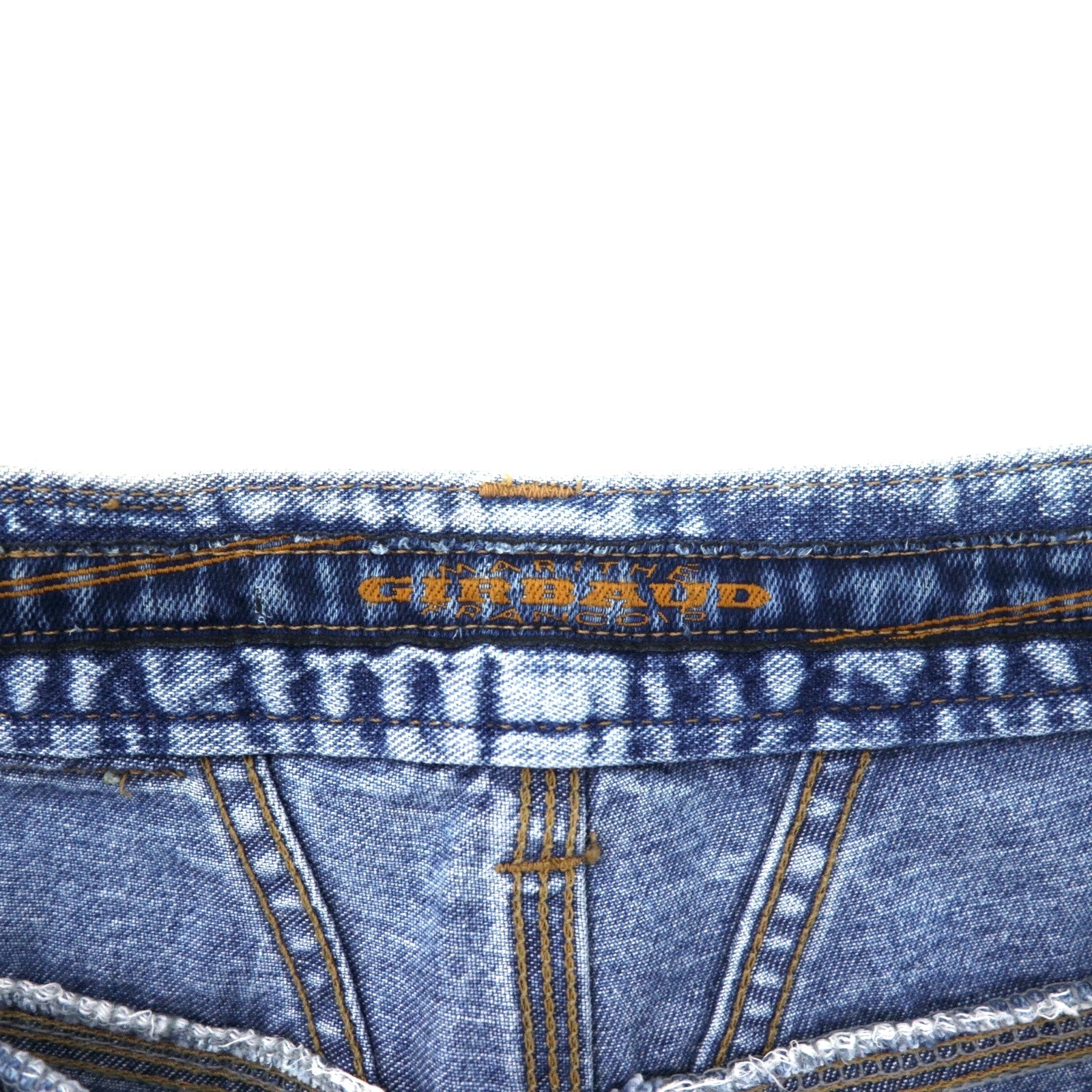 MARITHE FRANCOIS GIRBAUD Pantaloni in denim affusolati a sacco S blu slavato in cotone con bottoni Made in Japan