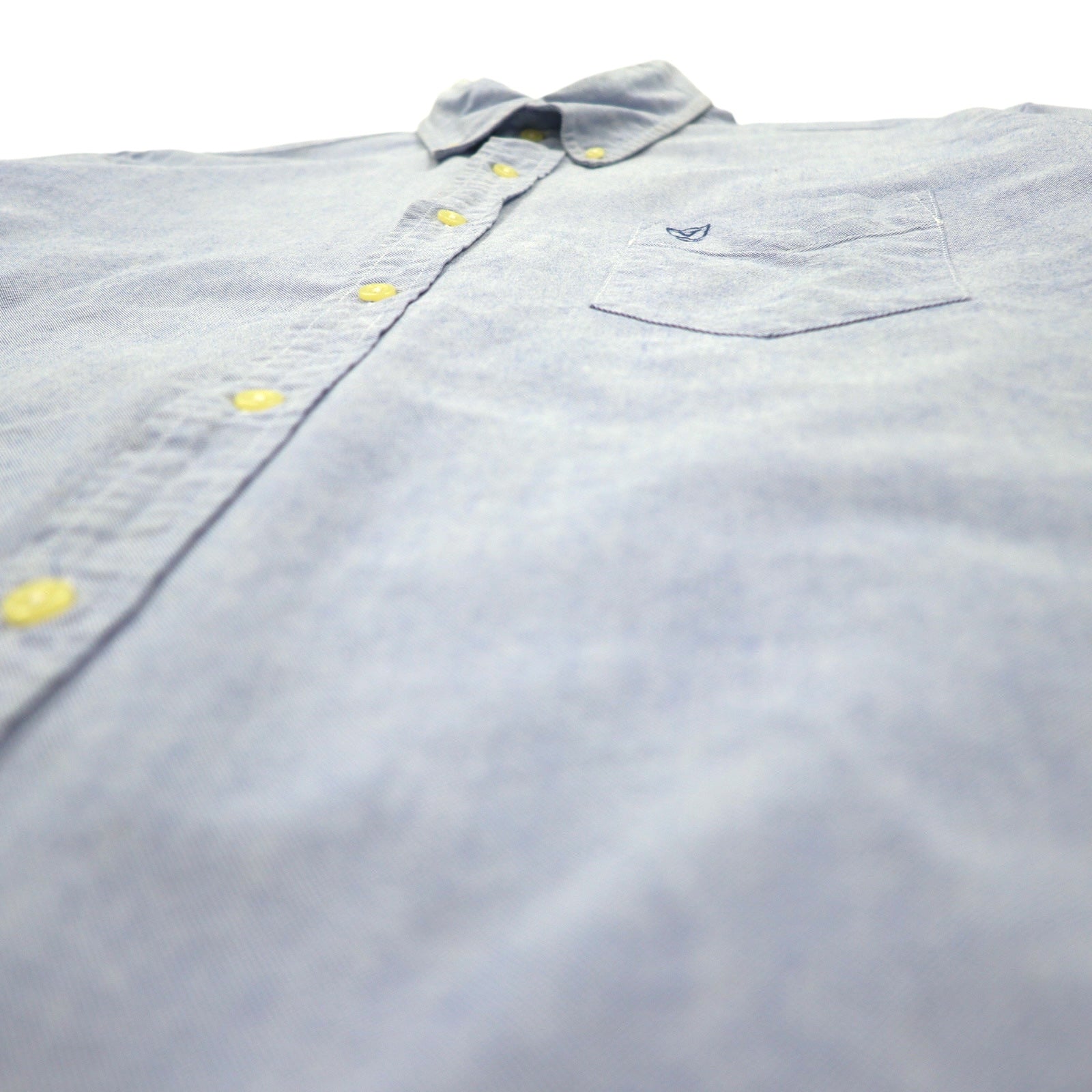 VAN -JAC- Camicia Button-down Oxford L Blu Cotone Logo ricamato