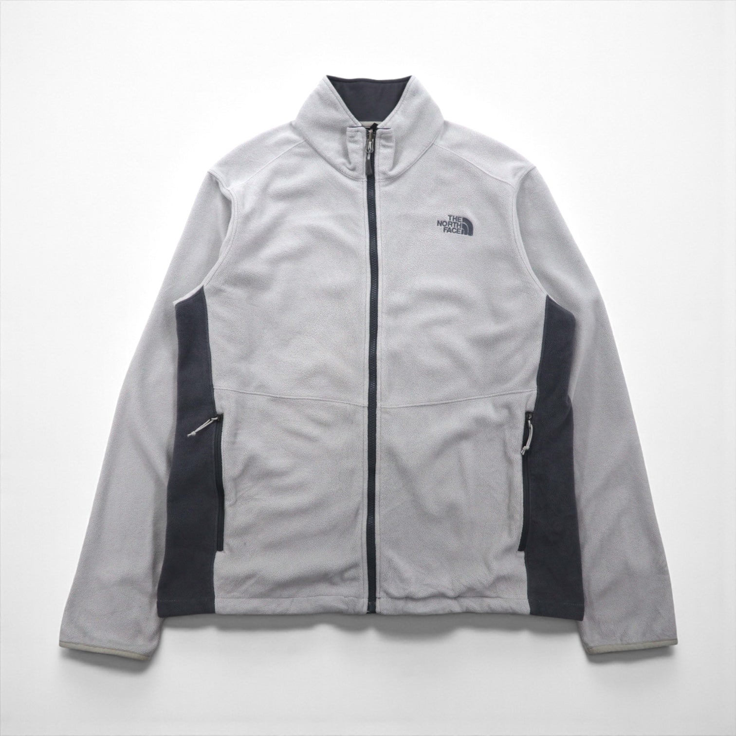 THE NORTH FACE ポーラテック POLARTEC フリースジャケット L グレー ドローコード A7SP US規格