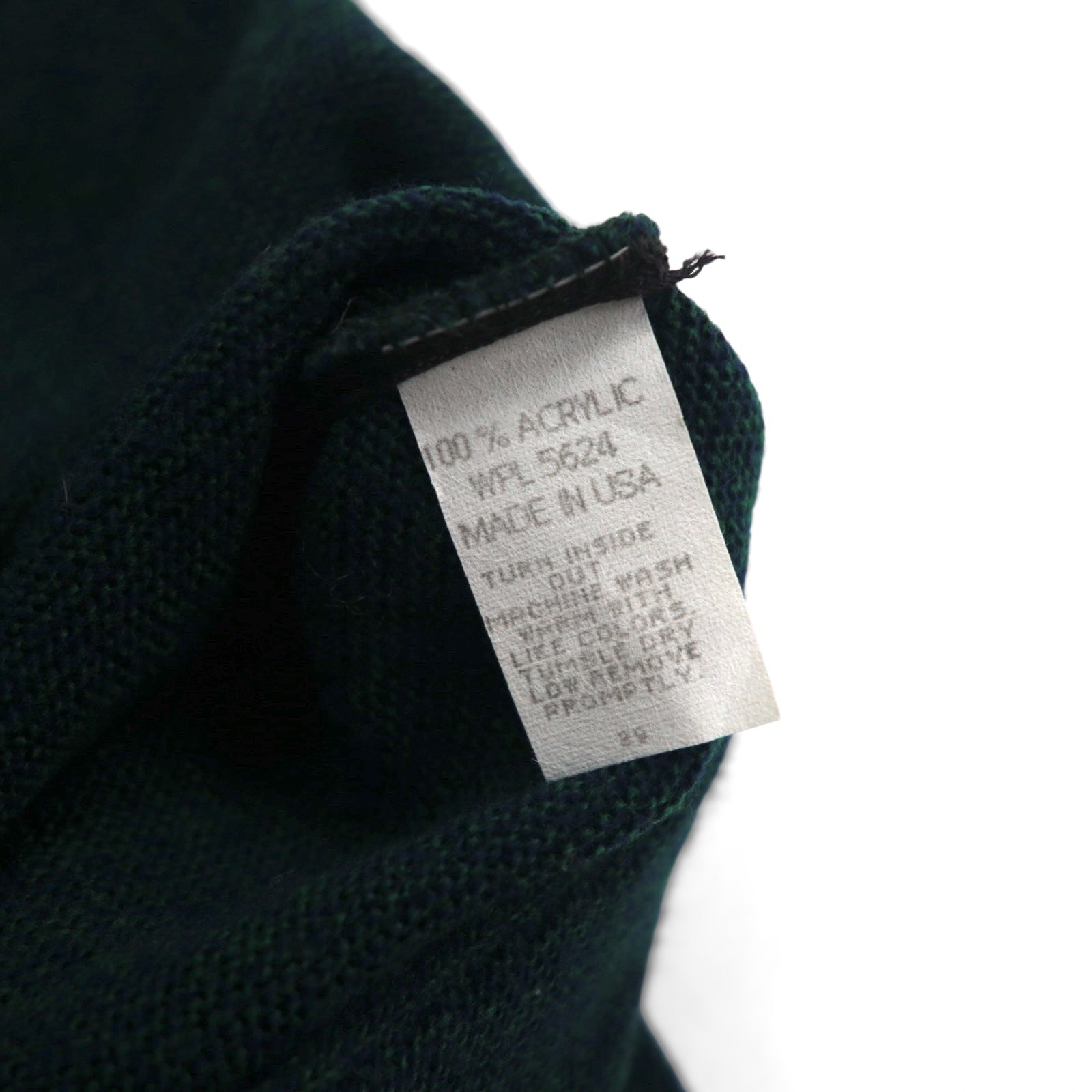 90s USA Vintage Cardigan Cypress Links 90年代 USA製 アクリルニット カーディガン XL カーキ