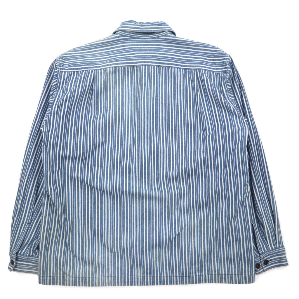 VAN -JAC- Giacca a vento in cotone a righe blu, taglia M, Made in Japan