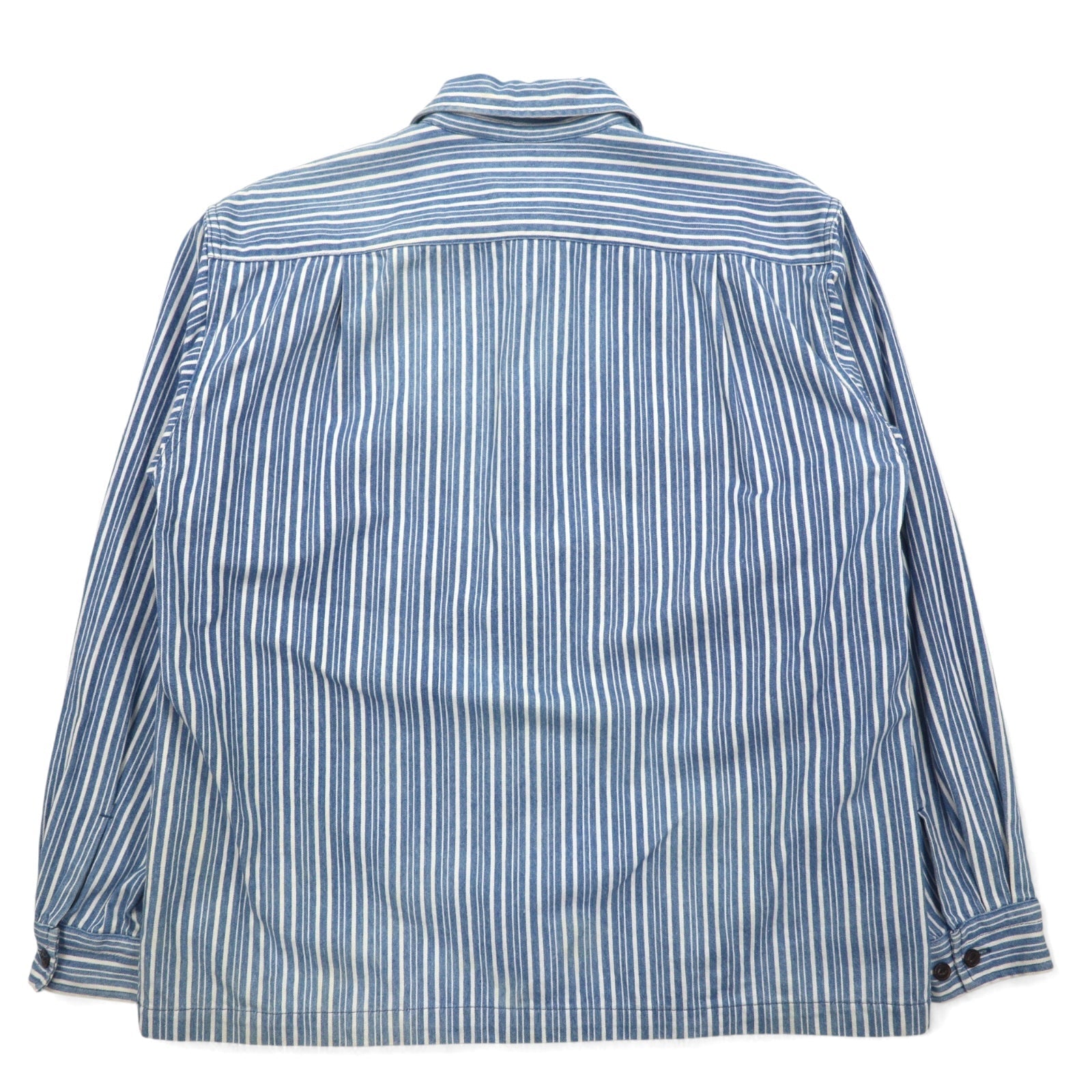 VAN -JAC- Giacca a vento in cotone a righe blu, taglia M, Made in Japan