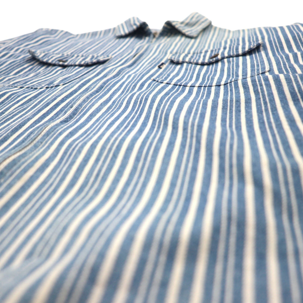 VAN -JAC- Giacca a vento in cotone a righe blu, taglia M, Made in Japan