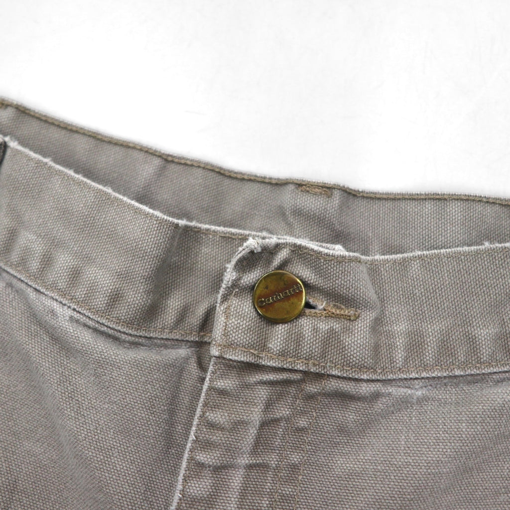Carhartt pantaloncini cut-off in tela, taglio carpenter, shorts, taglia L, beige, vestibilità Dungaree, Made in Nicaragua