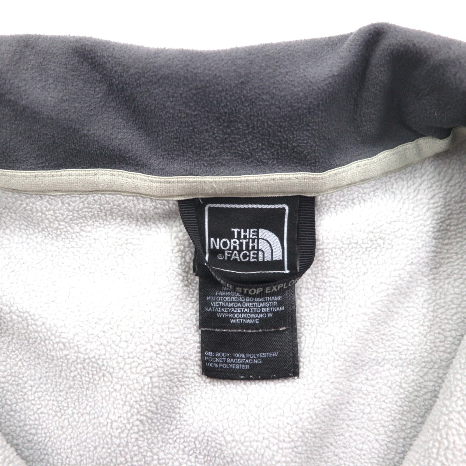 THE NORTH FACE ポーラテック POLARTEC フリースジャケット L グレー ドローコード A7SP US規格