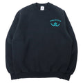 JERZEES USA製 90年代 SUPER SWEATS クルーネック スウェット M ブラック コットン 裏起毛 DUNELAND SOCCER ワンポイント刺繍