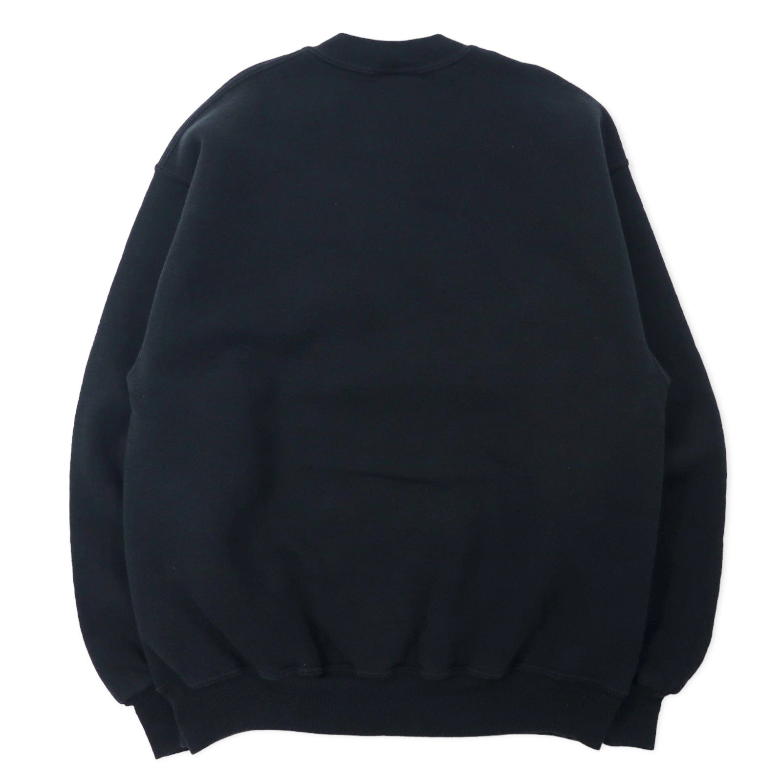 JERZEES Fabbricato negli USA Anni '90 SUPER SWEATS Felpa girocollo M Nera Cotone Felpato DUNELAND SOCCER Ricamo singolo