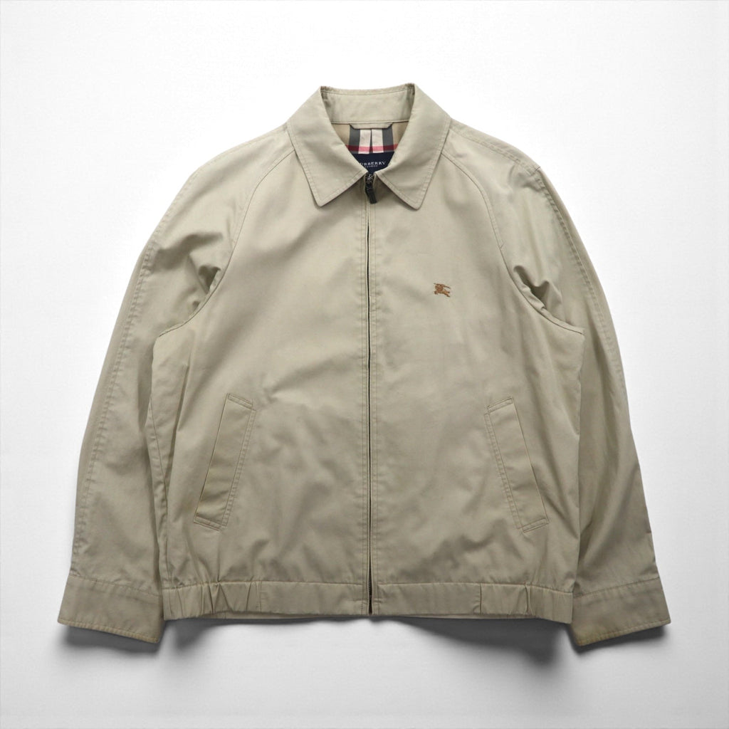 BURBERRY 日本製 スウィングトップ ハリントンジャケット L ベージュ コットン