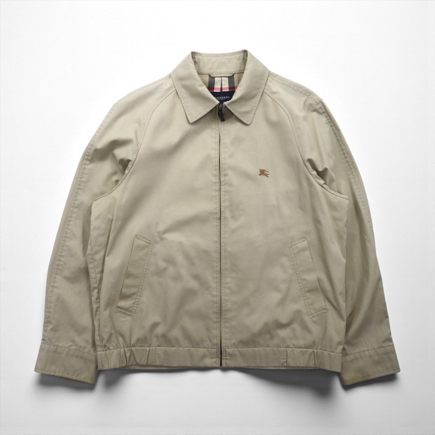 BURBERRY 日本製 スウィングトップ ハリントンジャケット L ベージュ コットン