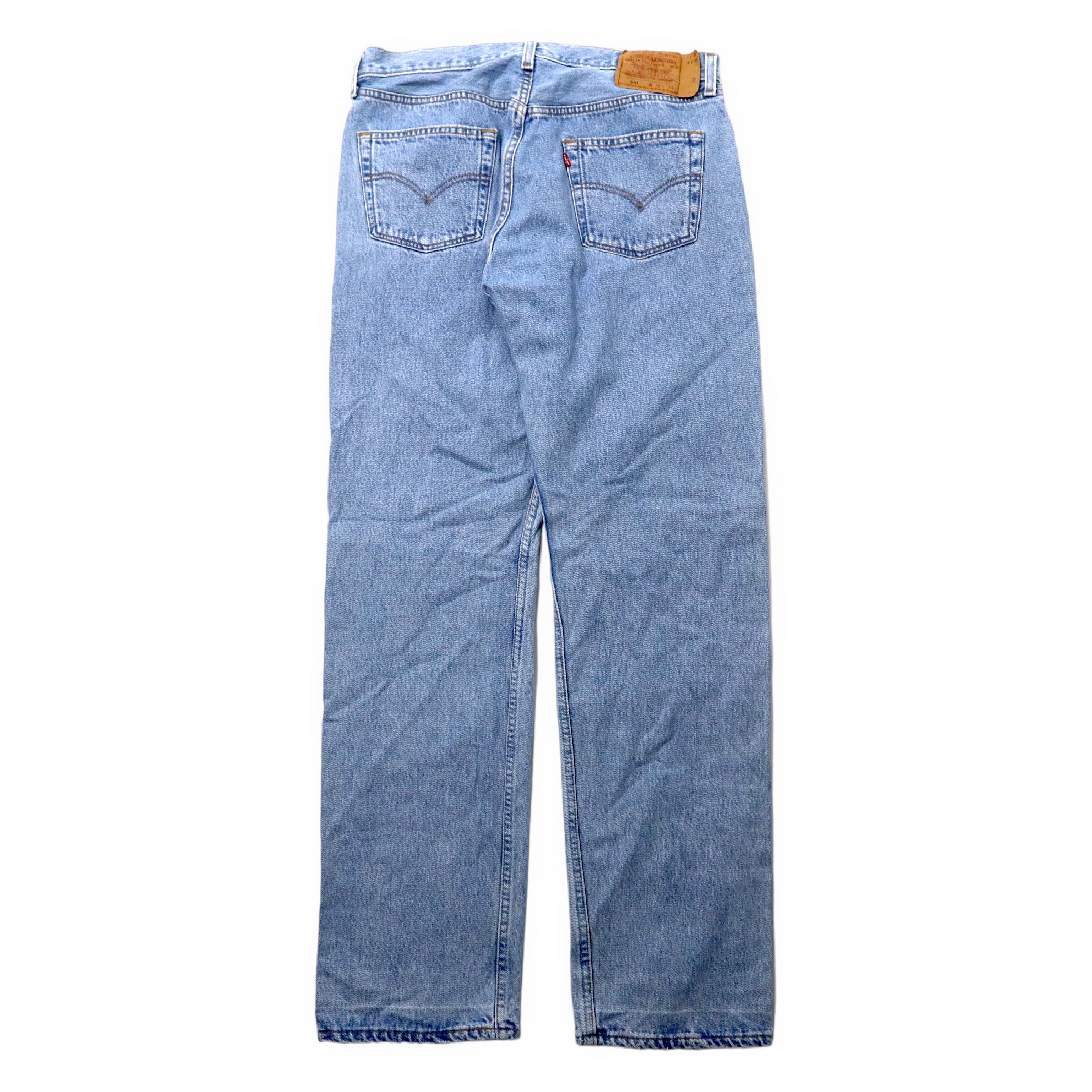 Levi's 501 made in USA, anni '90, jeans, taglia 36, blu, lavaggio ghiaccio, bottone sul retro 553, 501-0134