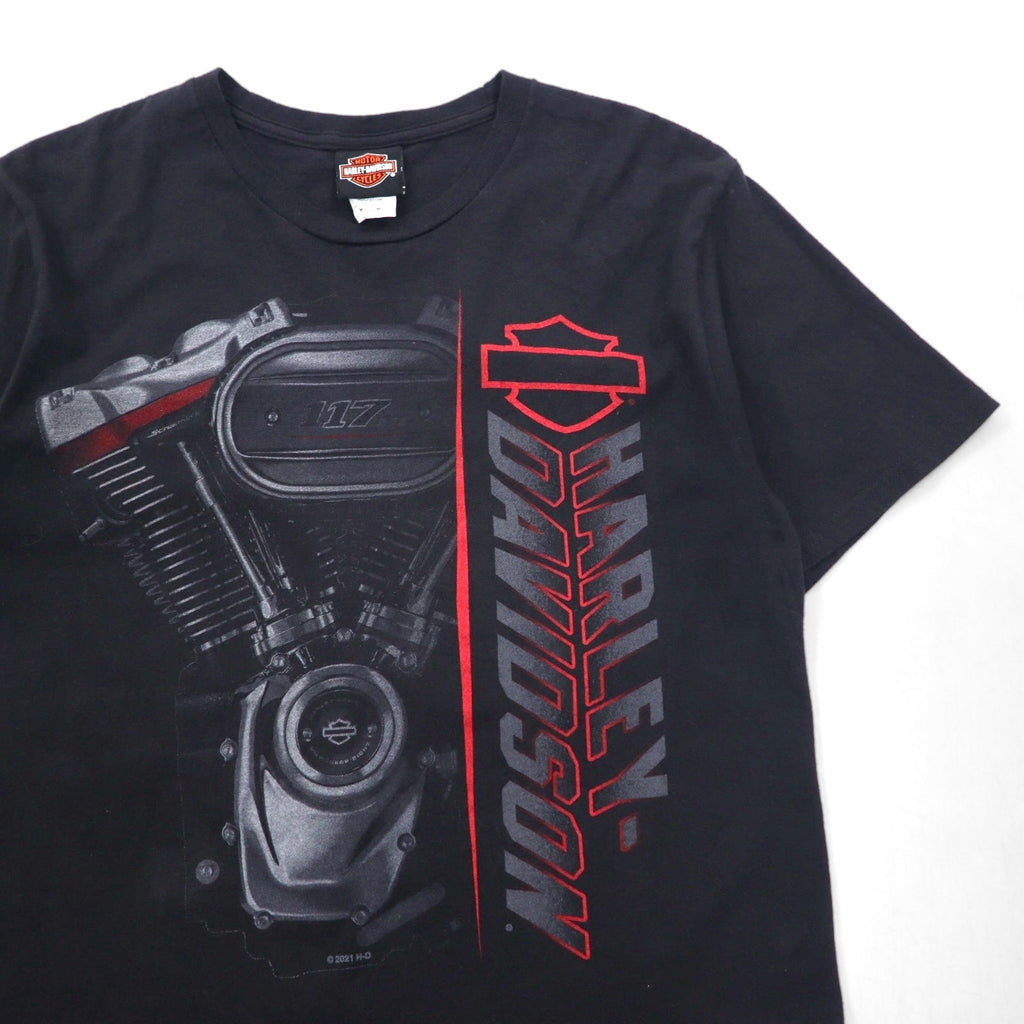 HARLEY DAVIDSON T-shirt stampa doppia M nero cotone MISSISSIPPI