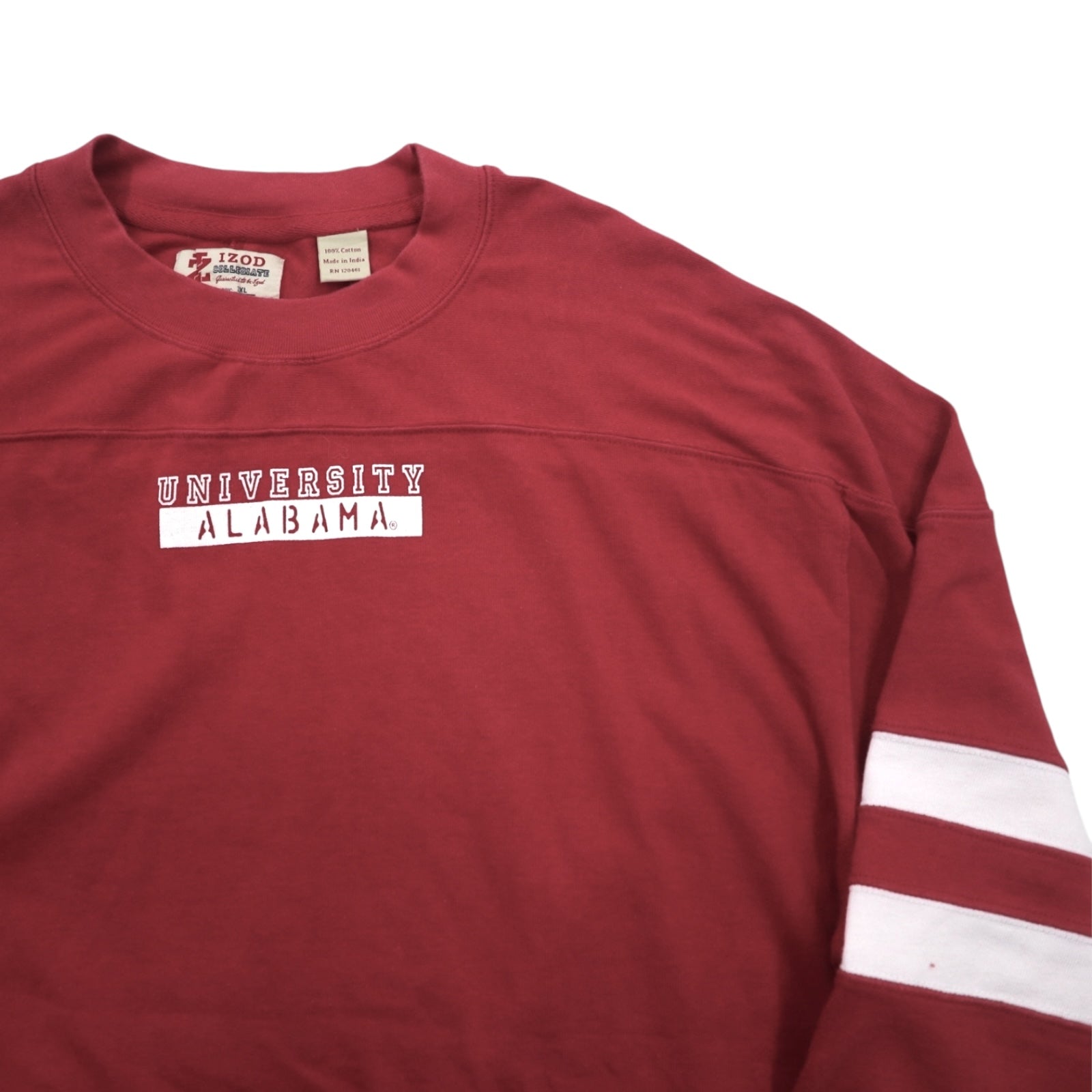 T-shirt a maniche lunghe IZOD College, 3XL, rossa, cotone, ALABAMA UNIVERSITY
