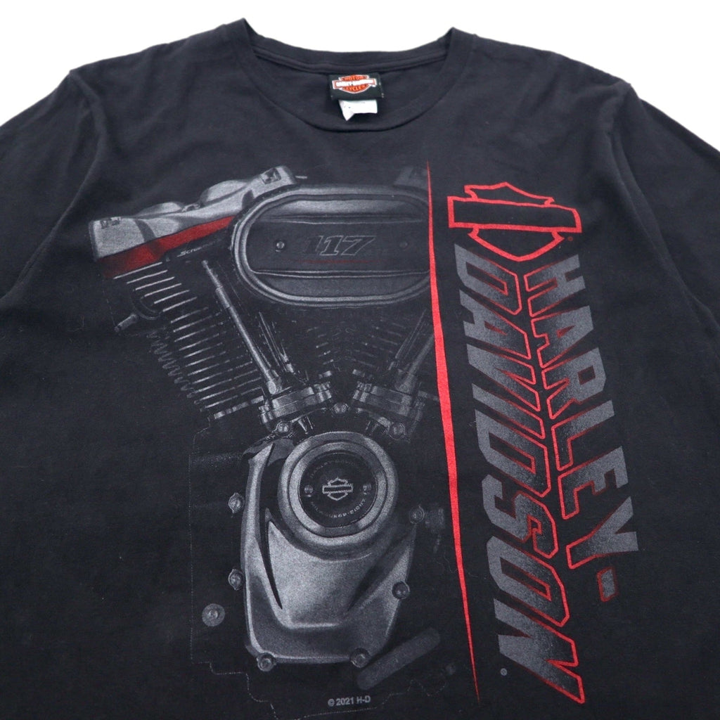HARLEY DAVIDSON T-shirt stampa doppia M nero cotone MISSISSIPPI