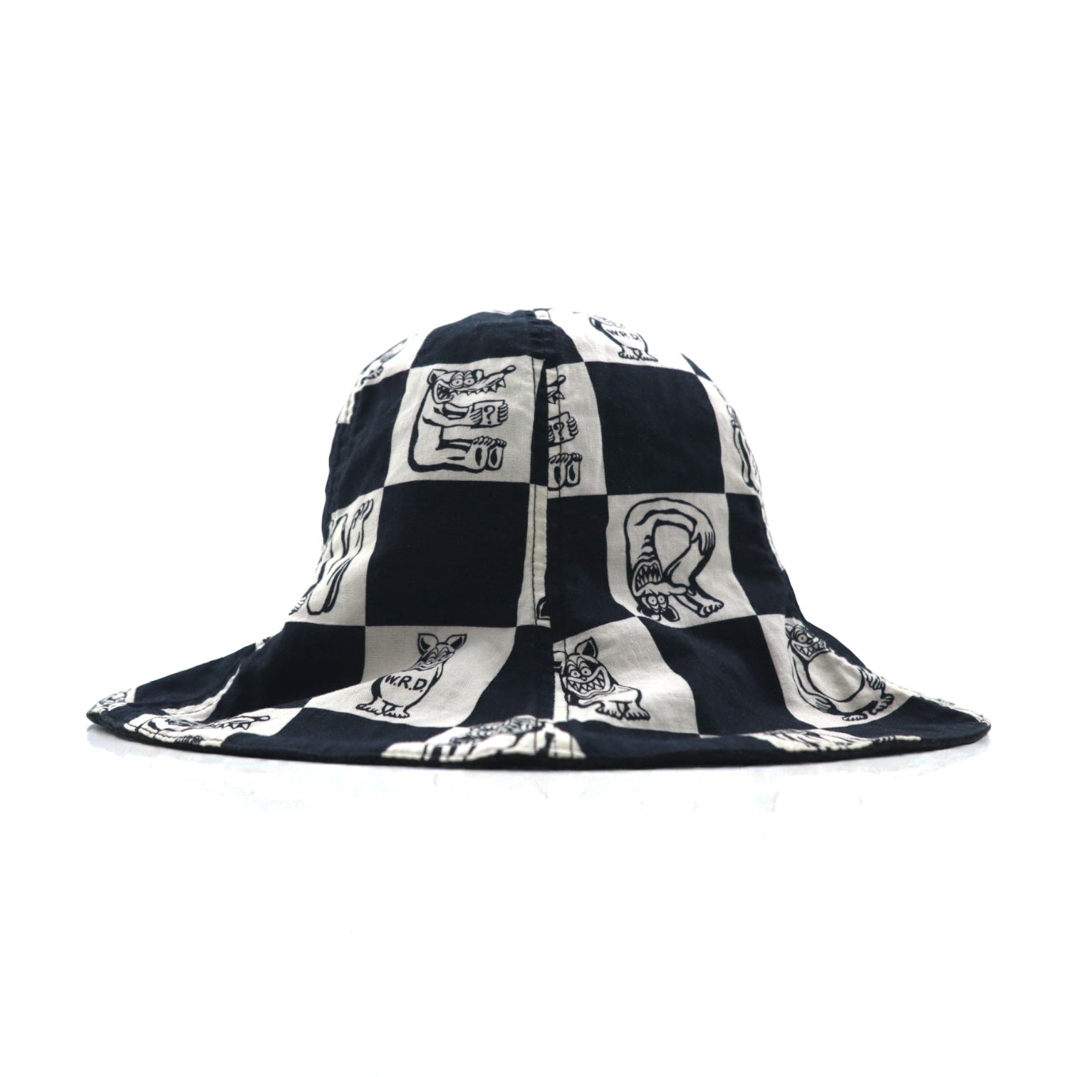 WEIRDO リバーシブル チューリップハット バケットハット ブラック INTIALS HAT WRD-17-SS-605