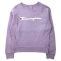 Champion リバースウィーブ スウェット L パープル コットン 裏起毛 単色タグ 復刻 スクリプトロゴ ホンジュラス製