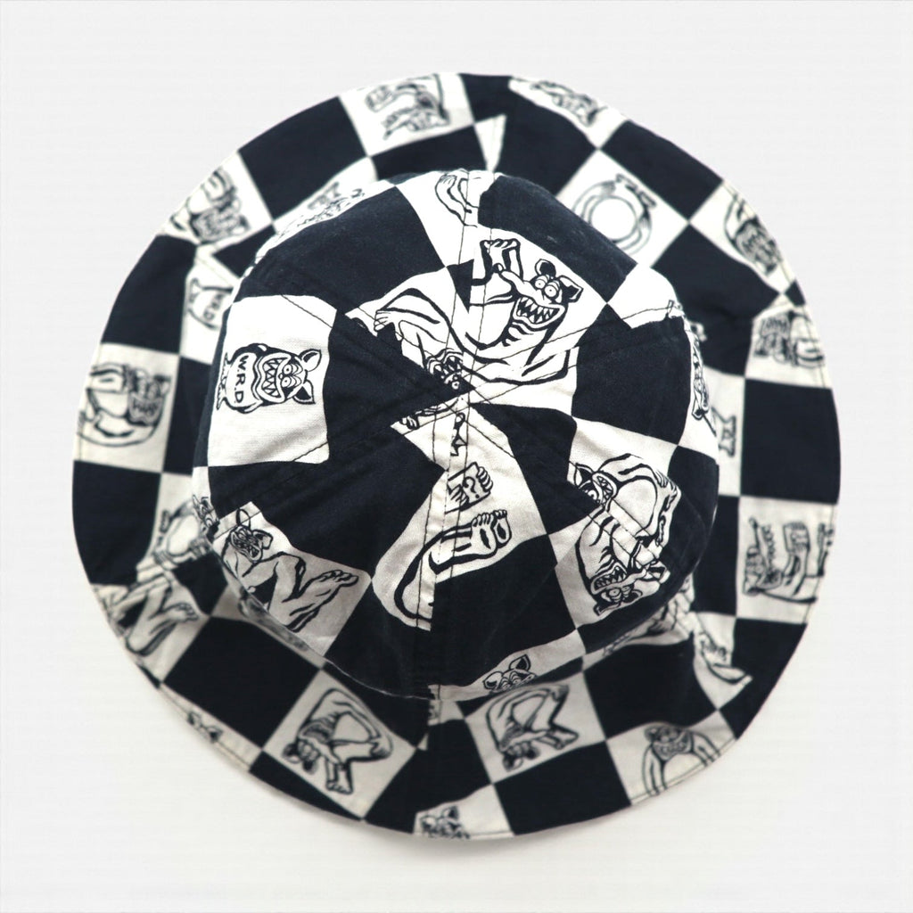 WEIRDO リバーシブル チューリップハット バケットハット ブラック INTIALS HAT WRD-17-SS-605