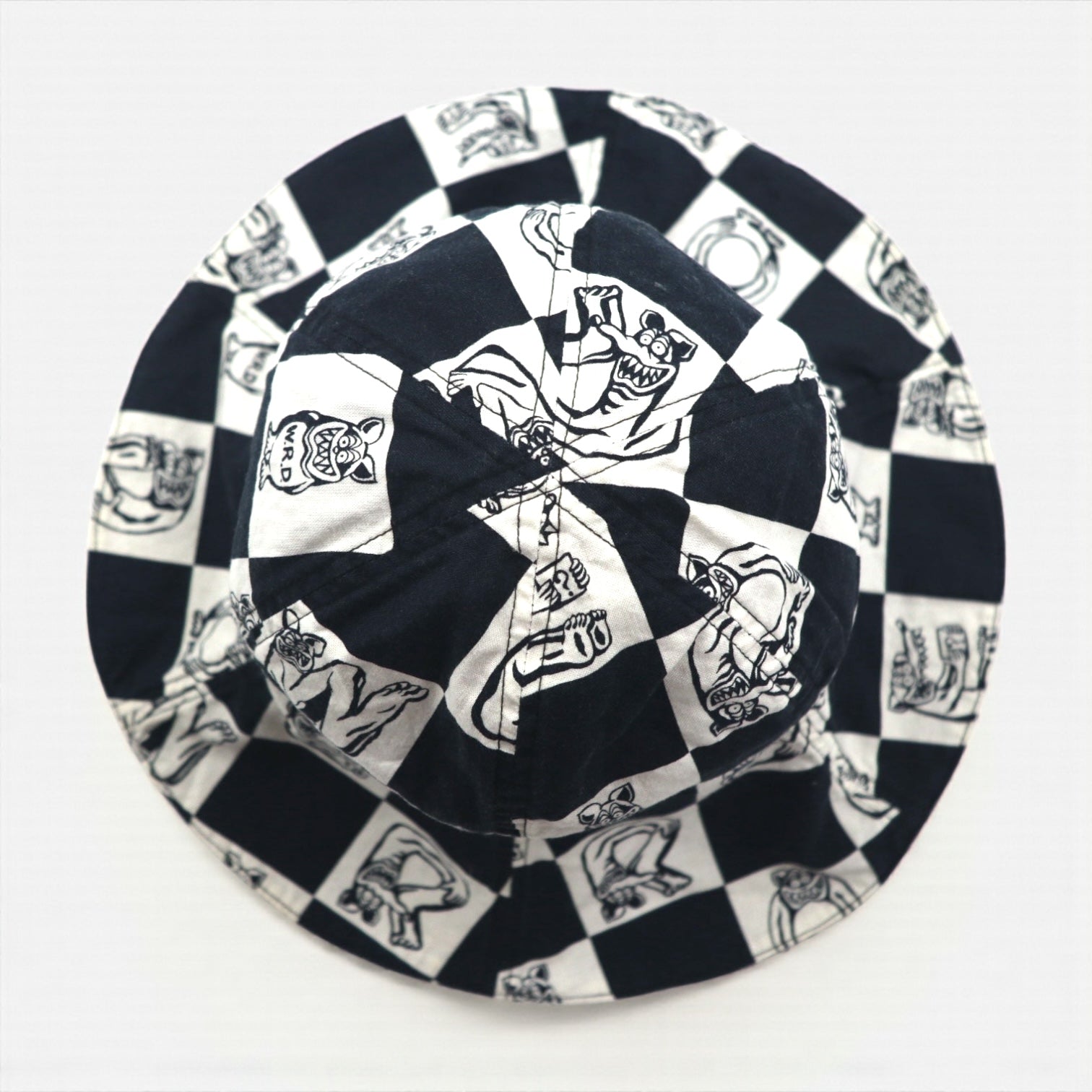 WEIRDO リバーシブル チューリップハット バケットハット ブラック INTIALS HAT WRD-17-SS-605