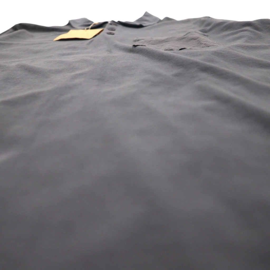 SUBTLE Polo a maniche corte S Grigio con taschino sul petto Acquistato presso Silver and Gold Fabbricato in Giappone Nuovo con etichette