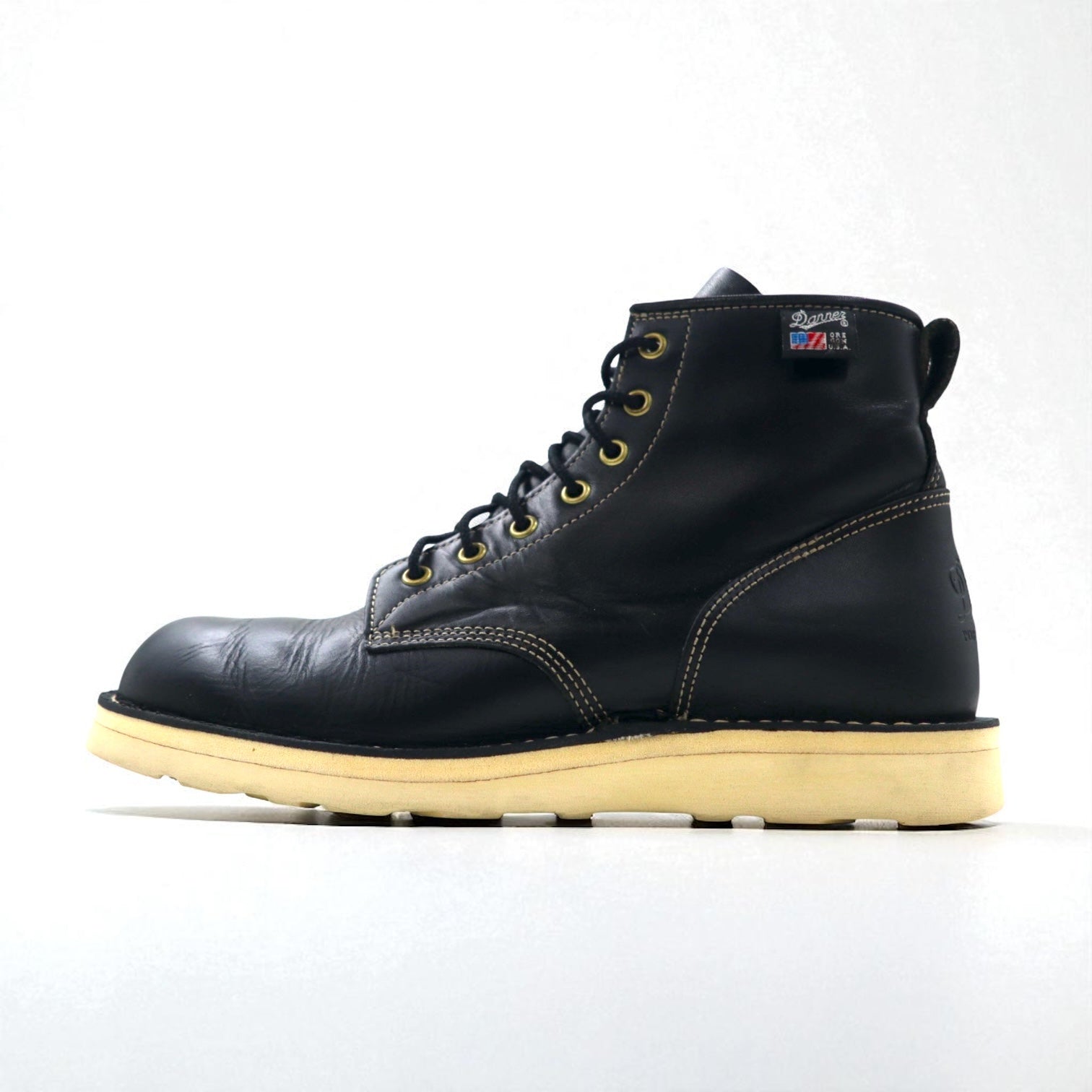 Danner レースアップブーツ ワークブーツ 27cm Vibramソール ブラック レザー PAULINE D4124