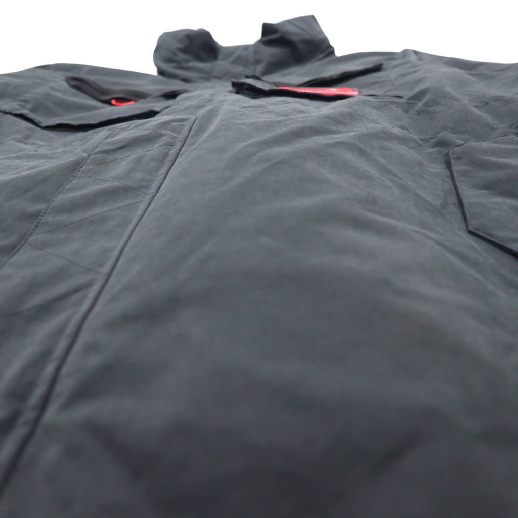 NIKE JORDAN 23ENG OTW PARKER フーデッド ロング ブラック ジャケット 3XL ブラック キルティングライナー ダブルジップ フィッシュテイル Thermore フード収納式 CK8909-045 未使用品