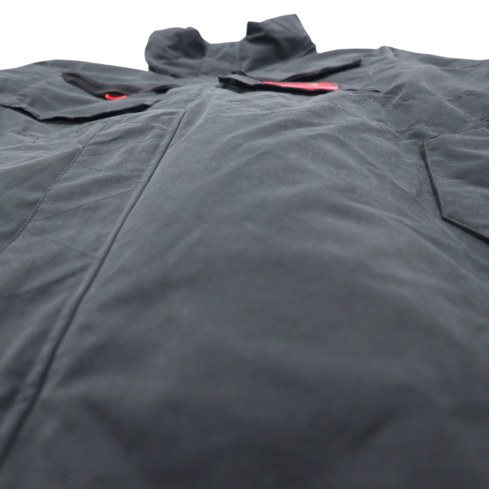NIKE JORDAN 23ENG OTW PARKER フーデッド ロング ブラック ジャケット 3XL ブラック キルティングライナー ダブルジップ フィッシュテイル Thermore フード収納式 CK8909-045 未使用品